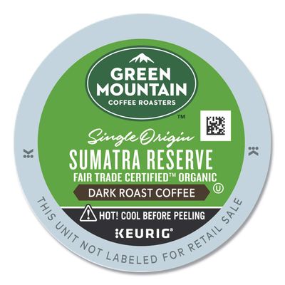 Green Mountain 96 Ct K Cup Fair Trade Organic Samatran Reserve Coffee Blend