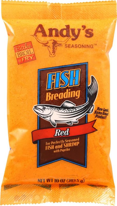 Andy&#39;s Fish Breading, Red, 10 Ounces (Pack of 3)