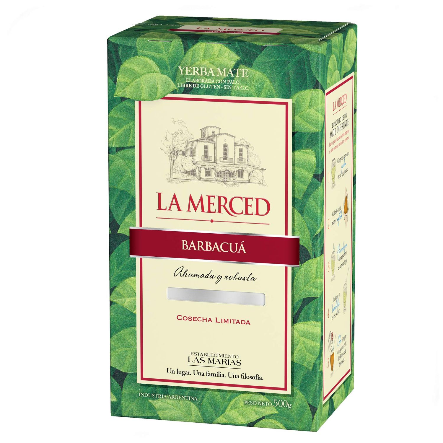 LA MERCED Barbacua Cosecha Limitada Yerba Mate 500gr. - Gluten Free.
