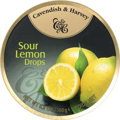 Cavendish &amp; Harvey Candy Tin Lemon, 5.3 Ounce (Pack of 12)
