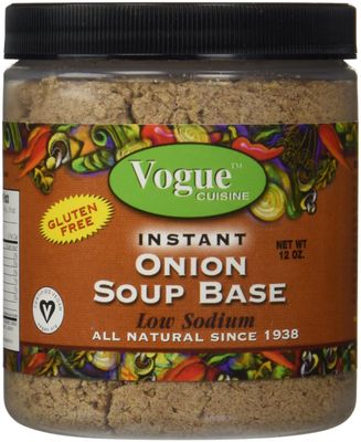 Vogue Cuisine Onion Soup &amp; Seasoning Base 12oz - Low Sodium, Gluten Free, All Natural Ingredients