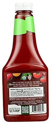 Organicville Organic Ketchup - Tomato Ketchup, Gluten Free, Non-GMO, Vegan, USDA Organic, Made with Agave Nectar, Plant-Based Ketchup, Squeeze Bottle - 24 Oz, 4-Pack