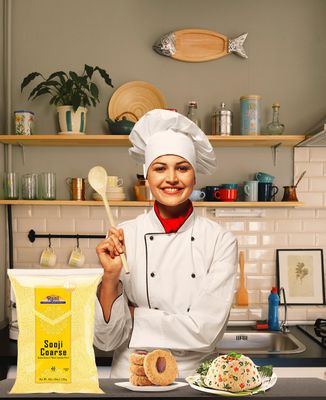 Rani Sooji Coarse (Farina, Suji, Rava, Rawa, Wheat Semolina) Flour 64oz (4lbs) 1.81kg Bulk ~ All Natural | Vegan | NON-GMO | Indian Origin