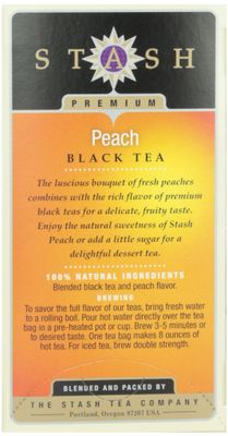 Stash Peach Black Tea, Tea , 20 ct