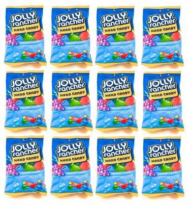 Jolly Rancher Hard Candy in Original Flavors-Peg Bag, 3.8-Ounce Bag (Pack of 12)