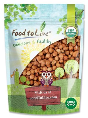 Food to Live Organic Hazelnuts, 1 Pound - Non-GMO, Raw Filberts, Whole Nuts, Shelled, Unsalted, Kosher, Vegan, Bulk. Crunchy, Wholesome Snack. Rich in Vitamin E, Protein. Great for Baking, Trail Mixes