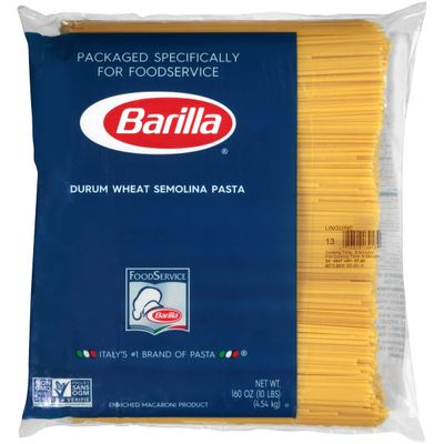 Barilla Linguine Pasta, 160 oz. Bag - Non-GMO Pasta Made with Durum Wheat Semolina - Kosher Certified Pasta