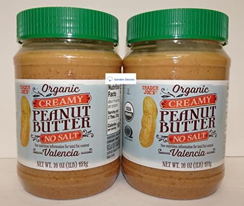 Trader Joe&#39;s2 Trader Joes Organic Creamy Peanut Butter Valencia No Salt 16oz 454g Two Bottles