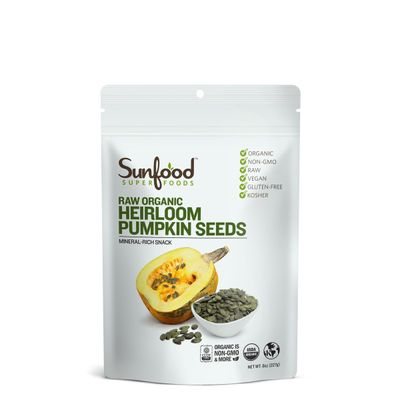 Sunfood Superfoods Raw Organic Pumpkin Seeds - Nutritional Powerhouse Snack - Austria Grown, Heirloom Variety Prized for Great Flavor and Nutritional Density - 8 oz Bag