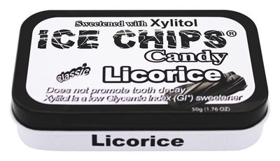 ICE CHIPS Candy Licorice Single Pack Candy, 1.76 Ounce