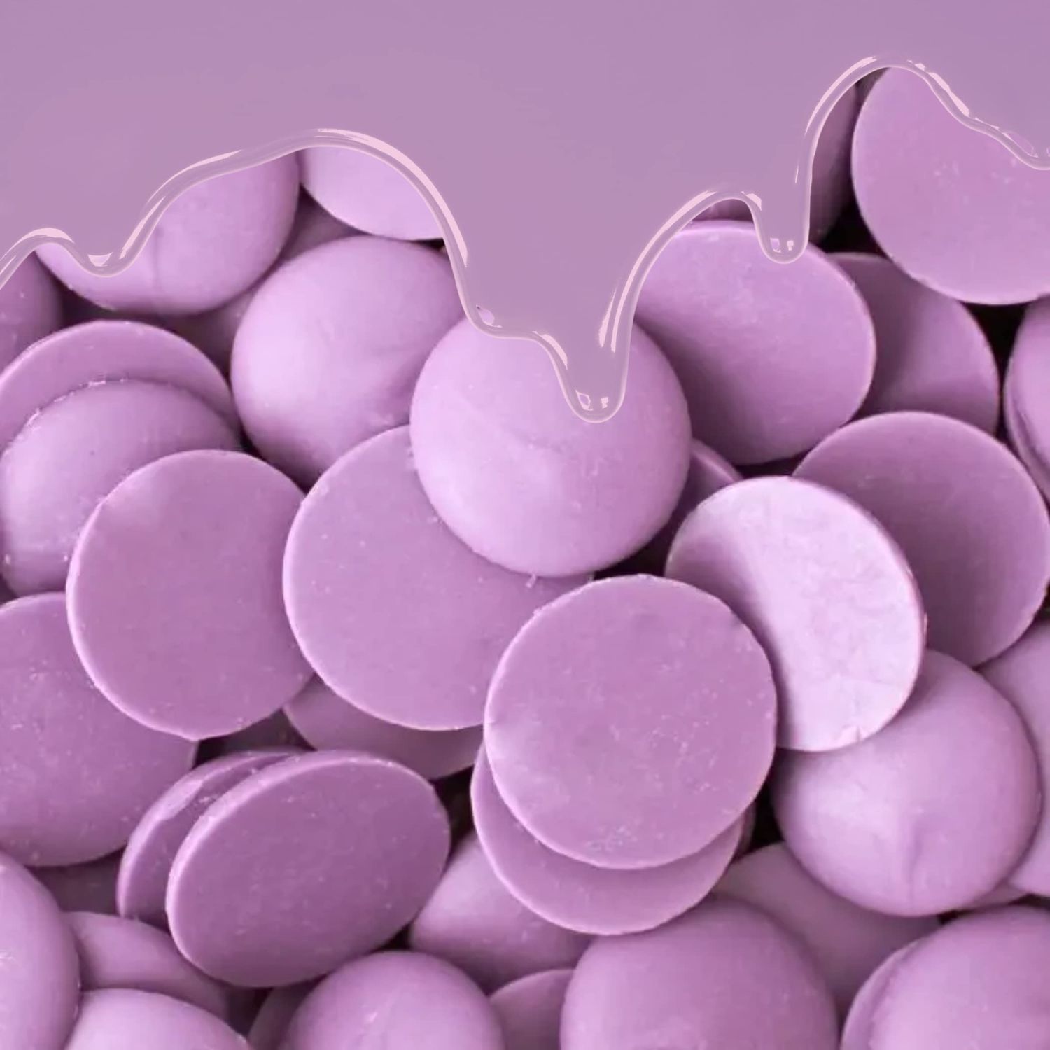 Easter Merckens Purple Chocolate Melting Wafers Candy 2 Pound Bulk Resealable Bag for Freshness, Dipping, Fountain, Deserts, Baking and More - by KIDU