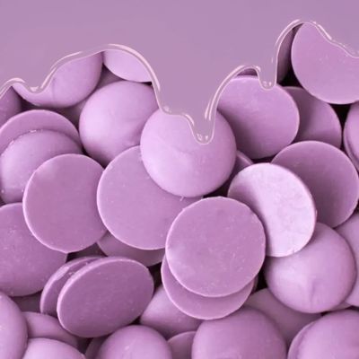 Easter Merckens Purple Chocolate Melting Wafers Candy 2 Pound Bulk Resealable Bag for Freshness, Dipping, Fountain, Deserts, Baking and More - by KIDU