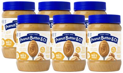 Peanut Butter &amp; Co. The Bees Knees (Honey) Peanut Butter, Gluten Free, 16 Ounce (Pack of 6)