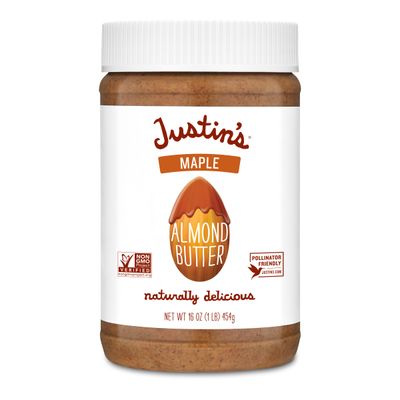 Justin&#39;s Maple Almond Butter, No Stir, Gluten-free, Non-GMO, Responsibly Sourced, 16 Ounce Jar