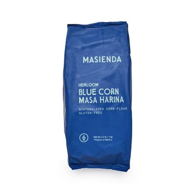 Masienda Heirloom Blue Corn Masa Harina/Flour. Nixtamalized Corn Flour Perfect for Corn Tortillas, Tamales, Tostadas, Pupusas, Arepas and More. Gluten-Free, Non-GMO, Preservative-Free. 2.2 Pounds.