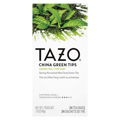 TAZO China Green Tips Enveloped Hot Tea Bags Non GMO, 24 count, Pack of 6