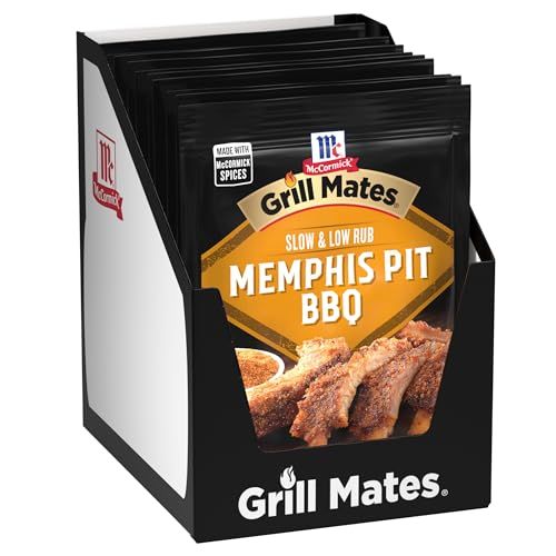 McCormick Grill Mates Slow &amp; Low Memphis Pit BBQ Rub, 2.25 oz (Pack of 10)