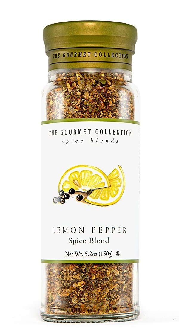 The Gourmet Collection Seasoning Blends Lemon Pepper Spice Blend: Seasoning Rub for Cooking Fish, Seafood, Chicken, Salmon, Vegetables. 156 Servings.