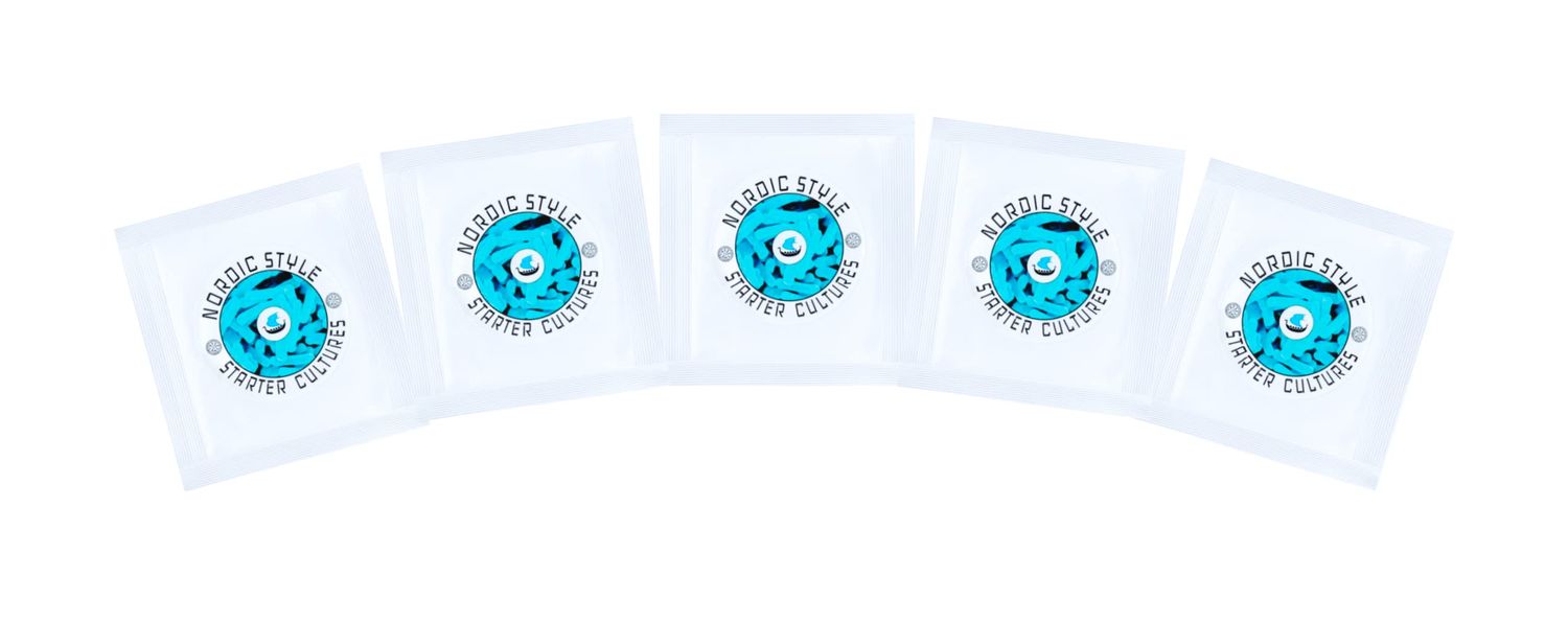Nordic Style Starter Culture for Homemade Preparation of Nordic Style Yogurt and other Dairy Products (Pack of 5 sachets)