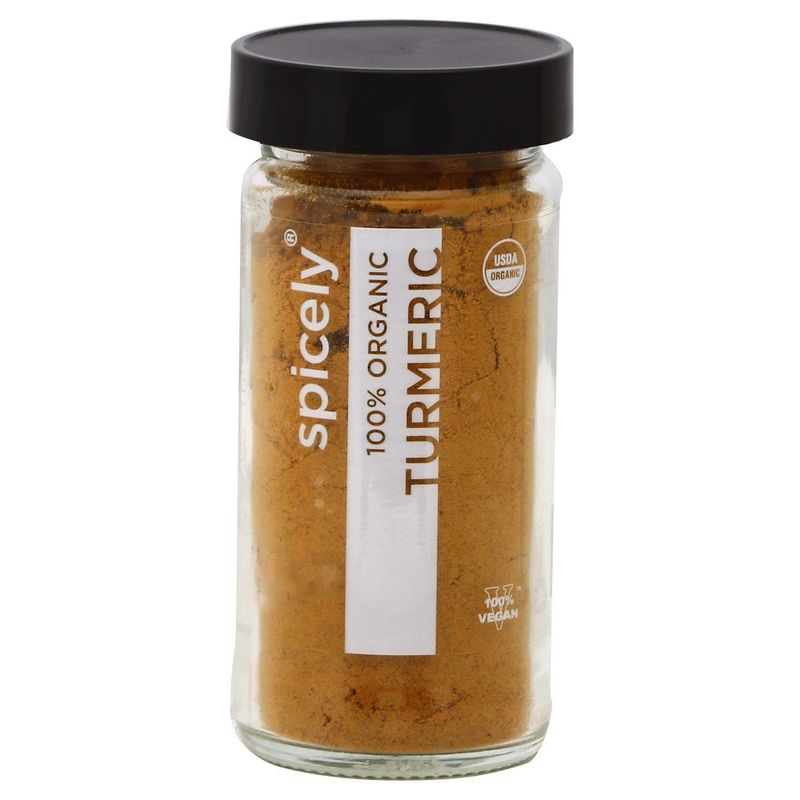Spicely Organic Turmeric Powder 1.70 Ounce Jar Certified Gluten Free