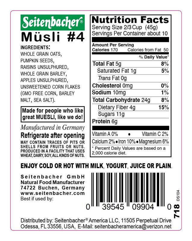 Seitenbacher Muesli #4 Nut Lovers, 16 Ounce, Pack of 6