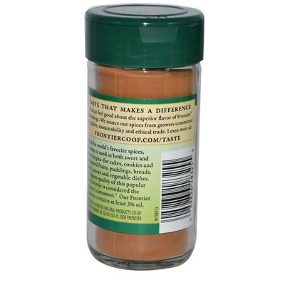 Frontier Co-op Organic Ground Korintje Cinnamon, 1.92 Ounce Bottle, Gourmet Quality Cinnamon, Full Balanced Flavor, Kosher