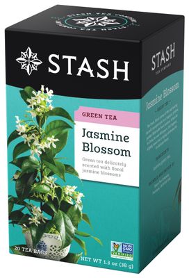 Stash Tea Jasmine Blossom Green Tea - Caffeinated, Non-GMO Project Verified Premium Tea with No Artificial Ingredients, 20 Count (Pack of 6) - 120 Bags Total
