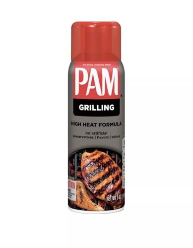 Pam No-Stick Cooking Spray - Grill - For High Temperature - Net Wt. 5 OZ (141 g) Each - Pack of 2