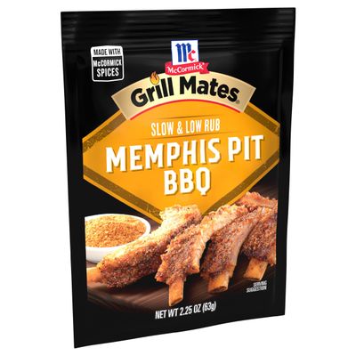 McCormick Grill Mates Slow &amp; Low Memphis Pit BBQ Rub, 2.25 oz (Pack of 10)