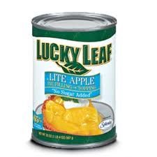 Lucky Leaf Pie Filling &amp; Topping 21oz Can (Pack of 4) (Lite Apple)