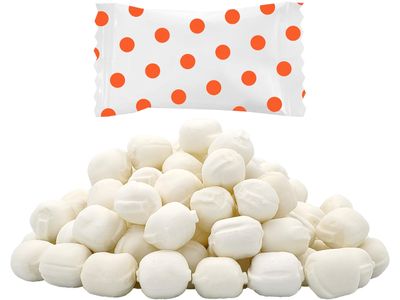 Fruidles Big Dots Buttermint Candy, Mint Candies, After Dinner Mints, Fat-Free, Kosher Certified, Individually Wrapped (Orange, 55 Pieces)