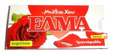 Chios Elma Mastic Gum Red Rose Flavor 20x10 Pieces / 20x14gr - From 100% Fresh Original Xios (Masticha or Mastixa)
