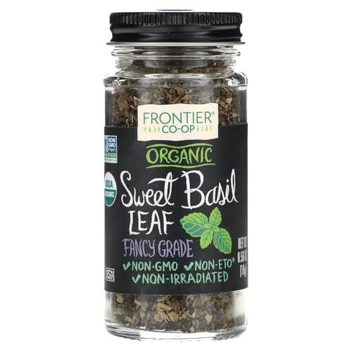Frontier Organic Sweet Basil Spice - Leaf Flakes - 0.56 Ounces