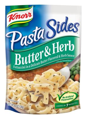 Knorr Pasta Sides: Butter &amp; Herb Fettuccini (Pack of 4) 4.4 oz Bags
