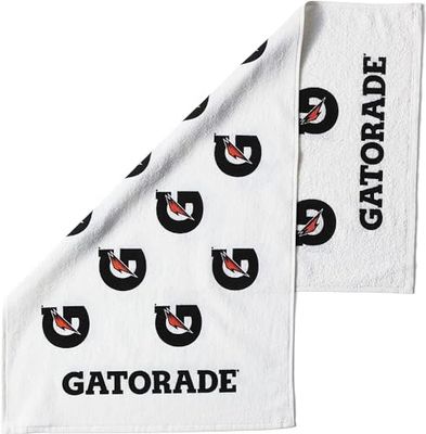 Gatorade G Towel, 22 x 42, Cotton, White/Black/Orange