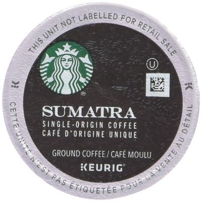 Starbucks Coffee K-Cup Pods, Sumatra Single-Origin Coffee, Dark Roast Ground Coffee, Keurig Genuine K-Cup Pods, 32 CT K-Cup Pods Per Box (Pack of 3)