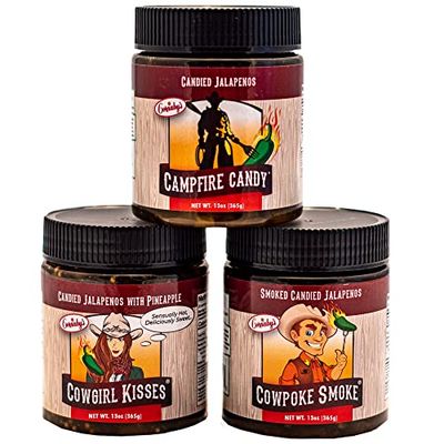 Cornaby&#39;s Relish 3 Flavor Variety Pack In A Jar Sweet And Spicy Candied Jalapeno Peppers Plant-Based Non-GMO Gluten-Free Gourmet Relish Made In USA (3 Flavor Variety, 13oz/Jar)