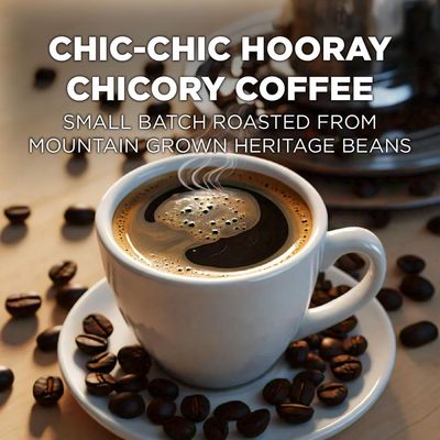 Maud's Chicory Dark Roast Coffee Pods, 18 ct | Chic-Chic Hooray Chicory Coffee | 100% Arabica Dark Roast Coffee | Solar Energy Produced Recyclable Pods Compatible with Keurig K Cups Maker