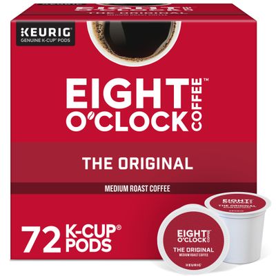 Eight O&#39;Clock Coffee The Original, Keurig Single Serve K-Cup Pods, Medium Roast, 72 Count (6 Packs of 12)