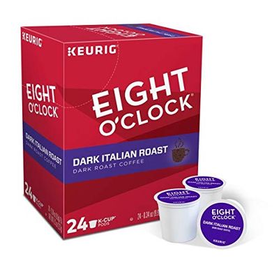 Eight O Clock, Dark Italian Roast, Single-Serve Keurig K-Cup Pods, Dark Roast Coffee, 120 Count (5 Boxes of 24 Pods)