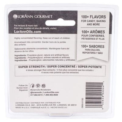 LorAnn Green Apple SS Flavor, 1 dram bottle (.125 fl oz - 3.7ml - 1 teaspoon) Twin pack blistered