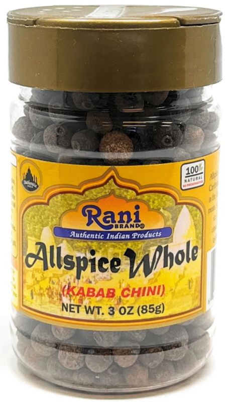 Rani Allspice (Kabab Chini) Whole Spice 3oz (85g) PET Jar ~ All Natural | Vegan | Gluten Friendly | NON-GMO | Indian Origin