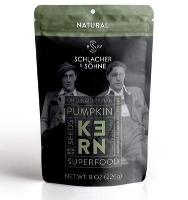 Schlacher &amp; Shne Styrian Pumpkin Seeds, 100% Pure &amp; Natural, Premium Quality Pepitas, Healthy Snacks, Raw, Fresh Superfood, Unsalted, Full of Proteins, Made in Austria (Natural Seeds, 8 Ounce)