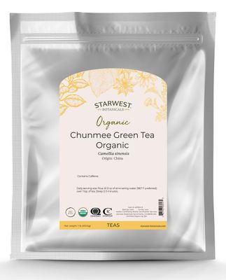 Starwest Botanicals Organic Chunmee Greentea, 1-pound Bag