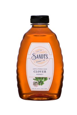 Sandt&#39;s Clover Honey, Unfiltered Raw Honey, Non-GMO Genuine, Pure Honey (2 lbs)