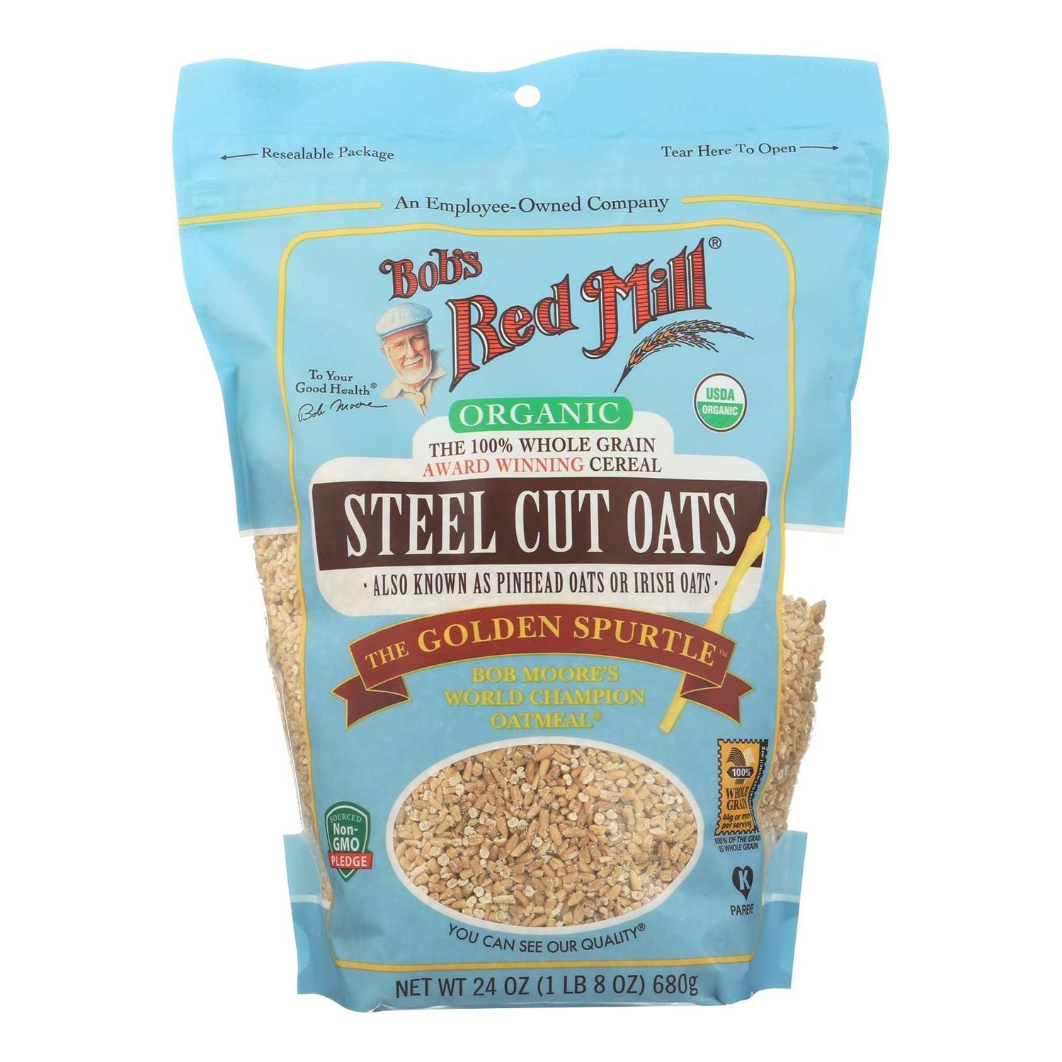 Bob&#39;s Red Mill Oats Steel Cut Organic, 24-ounces (Pack of 4) ( Value Bulk Multi-pack)