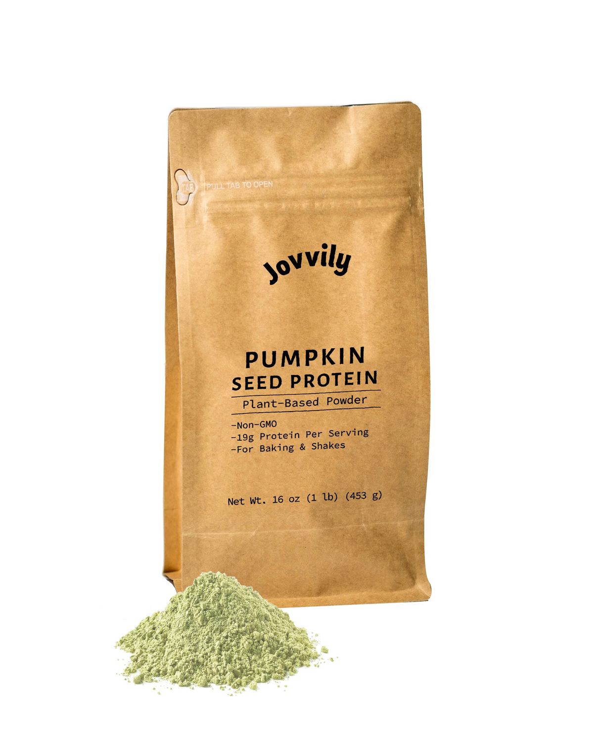 Jovvily Pumpkin Seed Protein - 1 lb - Nutty Flavor - Breads &amp; Smoothies - Vegan