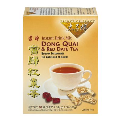 Prince of Peace Dong Quai &amp; Red Date Instant Tea 10 tea bags (Pack of 6)