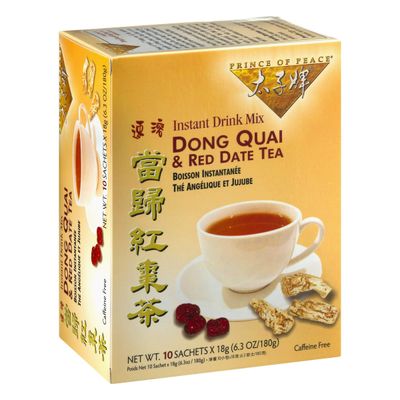 Prince of Peace Dong Quai &amp; Red Date Instant Tea 10 tea bags (Pack of 6)