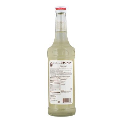 Monin - Coconut Syrup, Creamy Tropical Flavored Syrup, Coffee Syrup, Natural Flavor Drink Mix, Simple Syrup for Coffee, Lemonade, Cocktails, &amp; More, Gluten-Free, Non-GMO, Clean Label (750 ml)